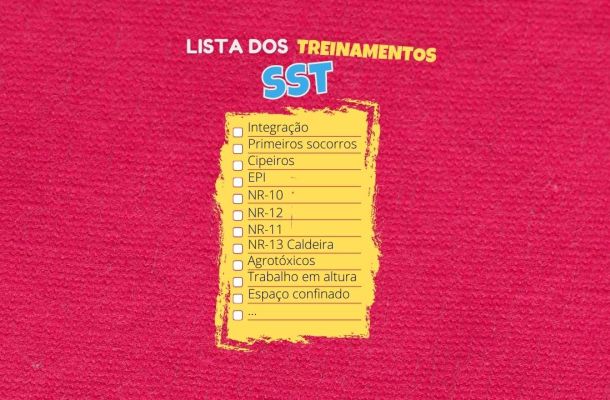 lista de treinamentos de segurança do trabalho